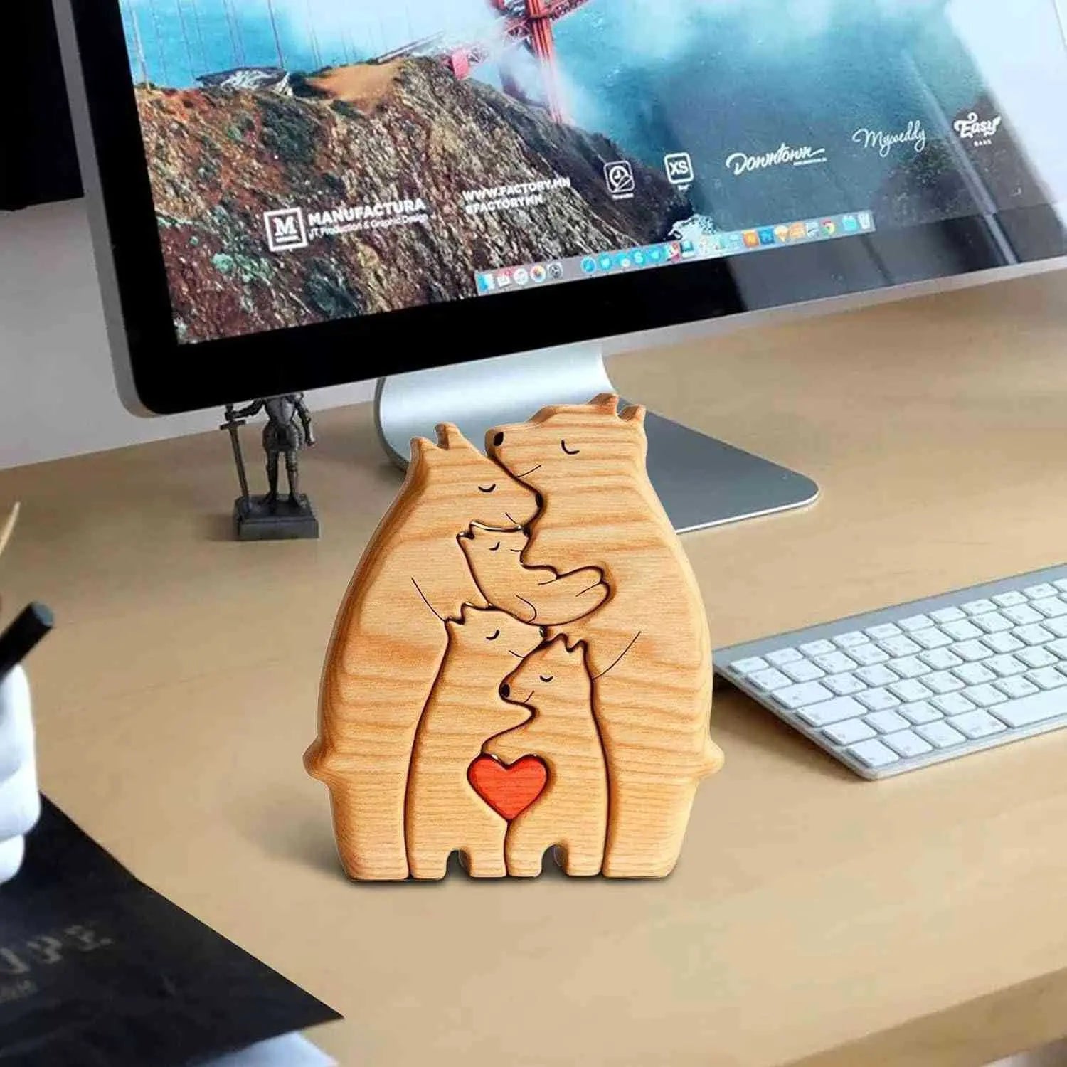 Heartfelt Wooden Art Puzzle for Christmas Decor - Image 5
