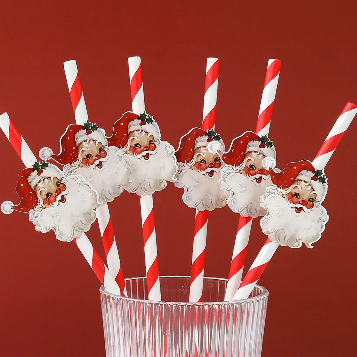 12 Christmas Themed Paper Straws for Festive Celebrations - Image 7
