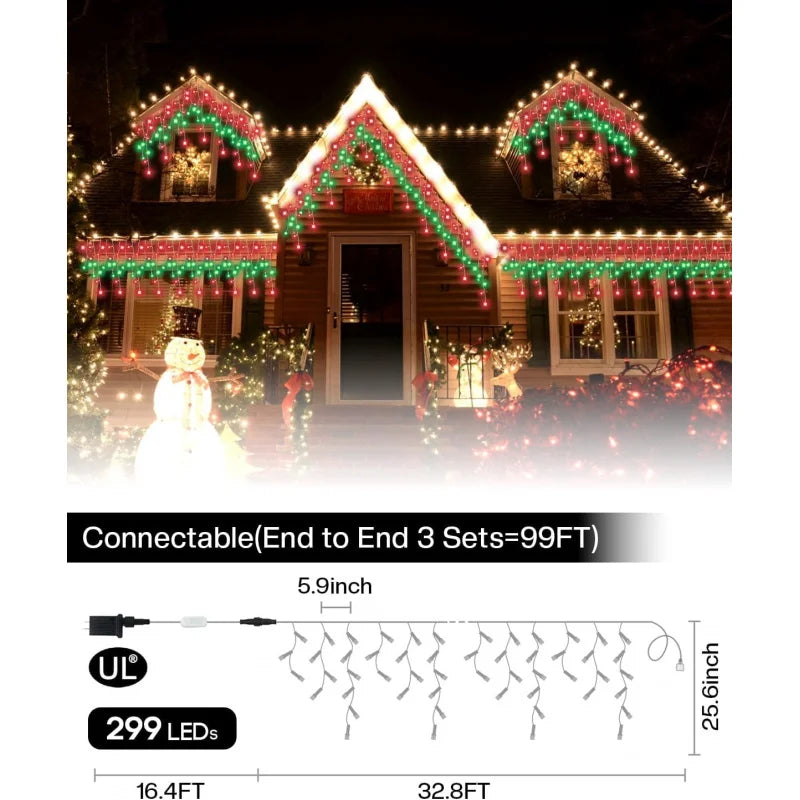 Delightful Waterproof Programmable Multicolor Icicle Lights - Image 7