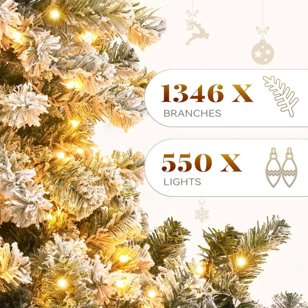 7.5ft Festive Pine Tree with 1346 Tips & Lights - Image 5
