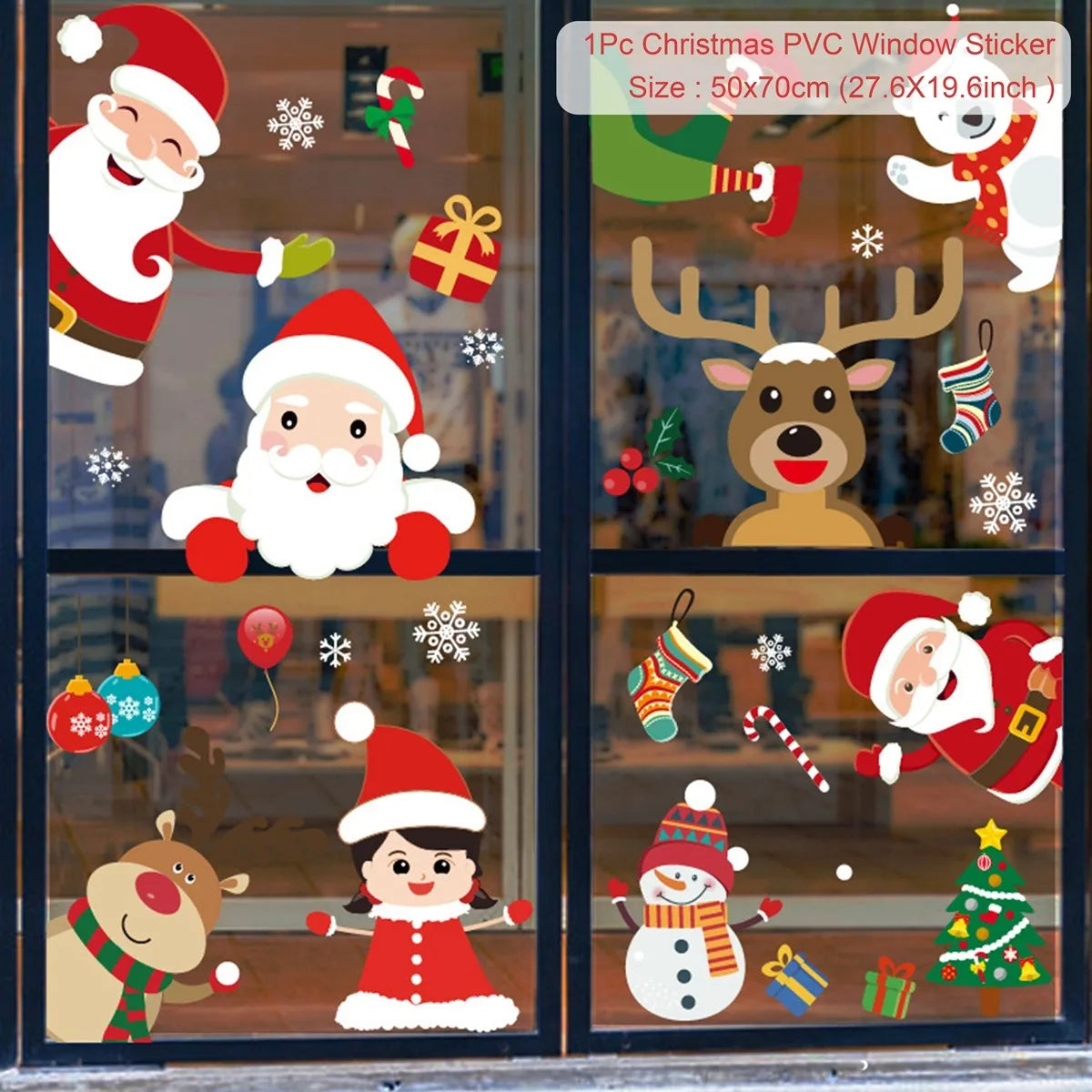 Festive Christmas Wall Window Stickers for Home - Image 42