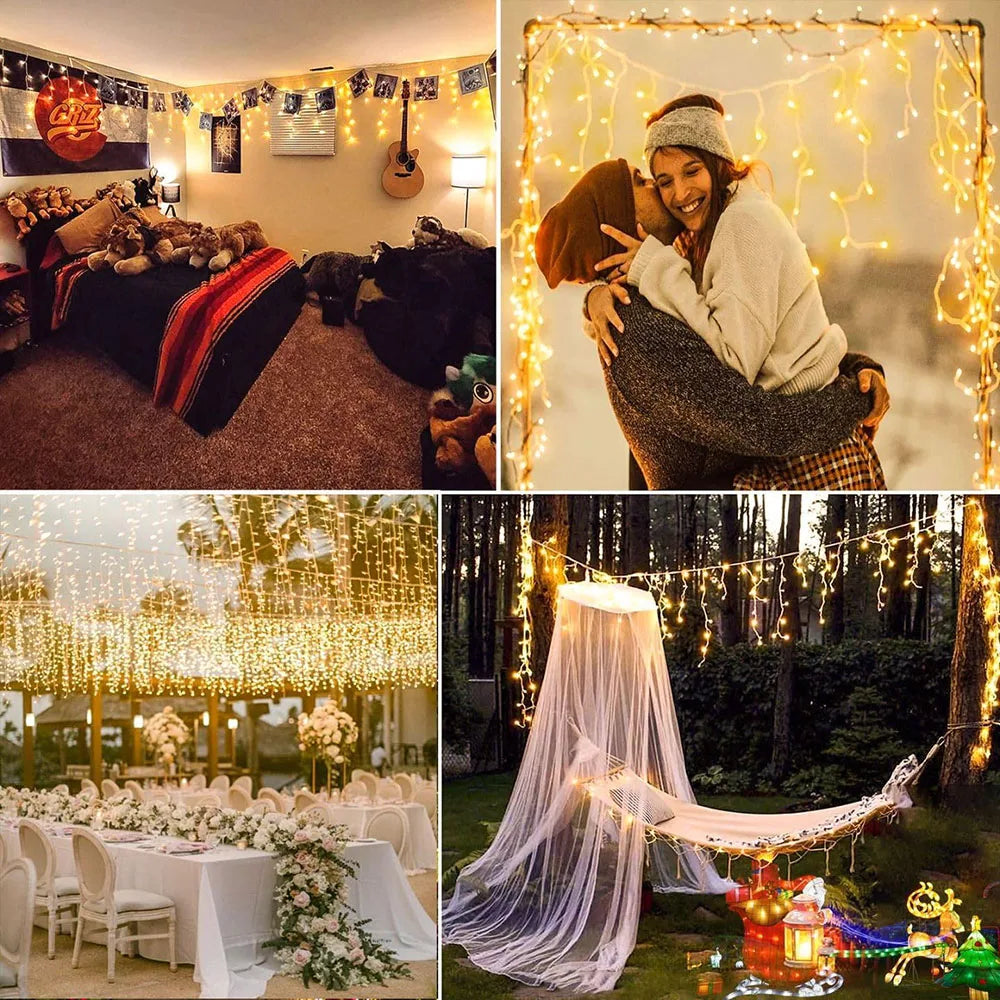 Enchanting 5m LED Christmas Curtain Lights - Image 9