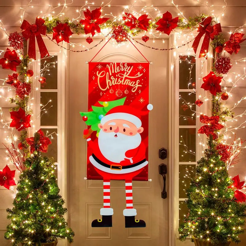 Festive Christmas Hanging Flag Banner Decorations - Image 55