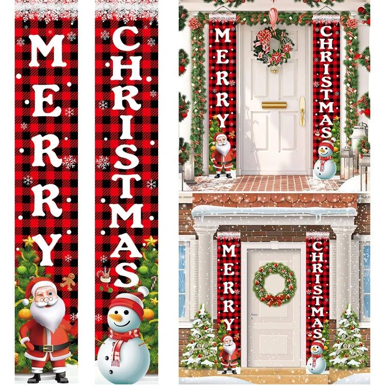 Charming Merry Christmas Door Banner Decoration - Image 36