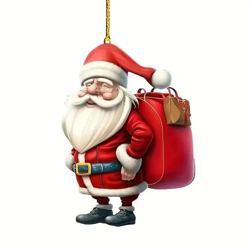 Charming Christmas Acrylic Santa & Snowman Ornaments - Image 13