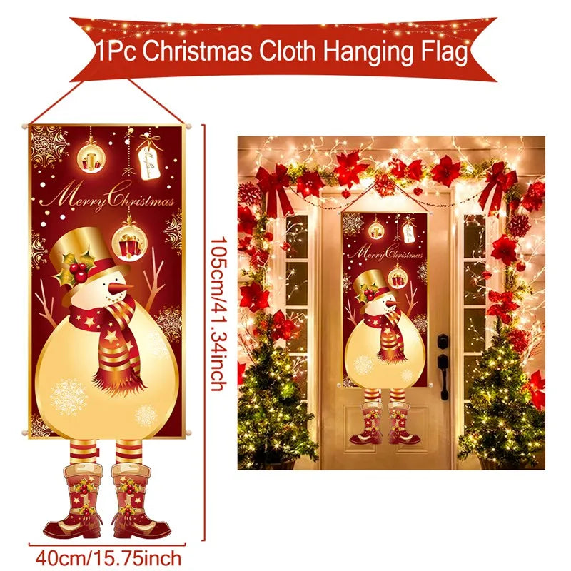 Festive Christmas Hanging Flag Banner Decor - Image 33