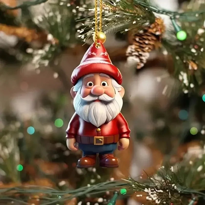Festive Christmas Acrylic Ornaments: Santa & Snowman - Image 13