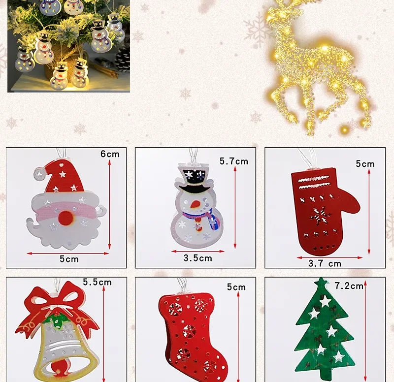 Christmas LED String Lights: Santa, Elk & Snowman - Image 17