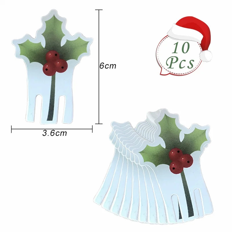 Festive Santa Hat Wine Glass Ornaments - 10/20/30PCS - Image 23