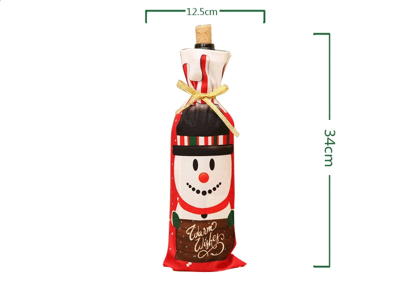 Festive Christmas Wine Bottle Cover & Ornament - Image 36