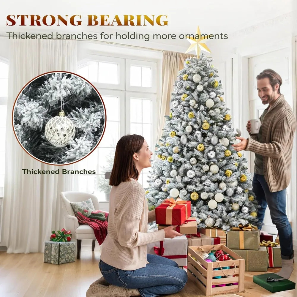 7.5ft Festive Pine Tree with 1346 Tips & Lights - Image 8