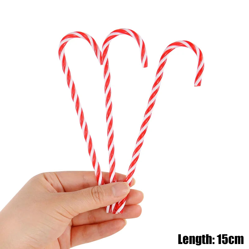 10/20pcs Festive Acrylic Candy Cane Ornaments - Image 10