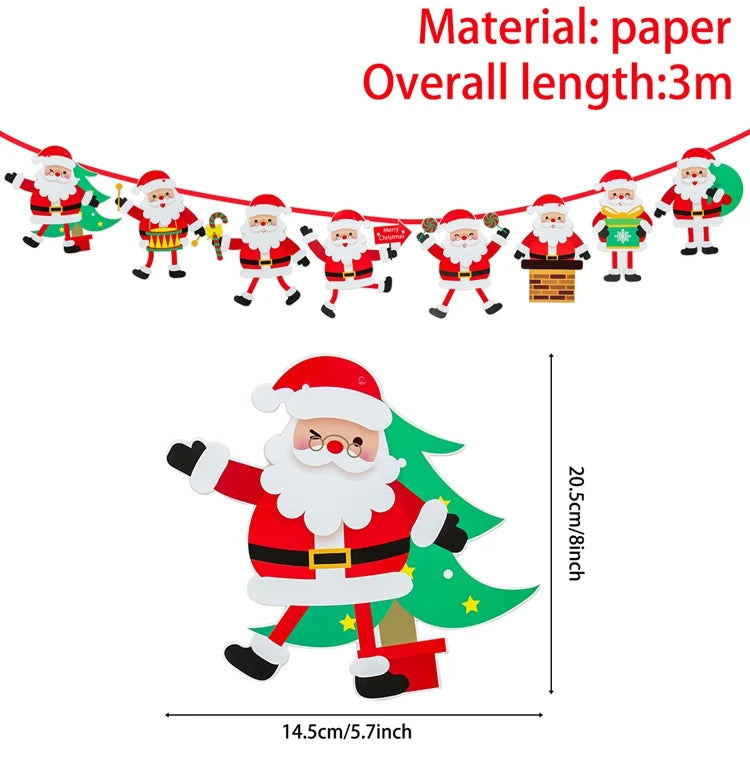 Festive Christmas Banner Garland & Tree Ornaments - Image 24