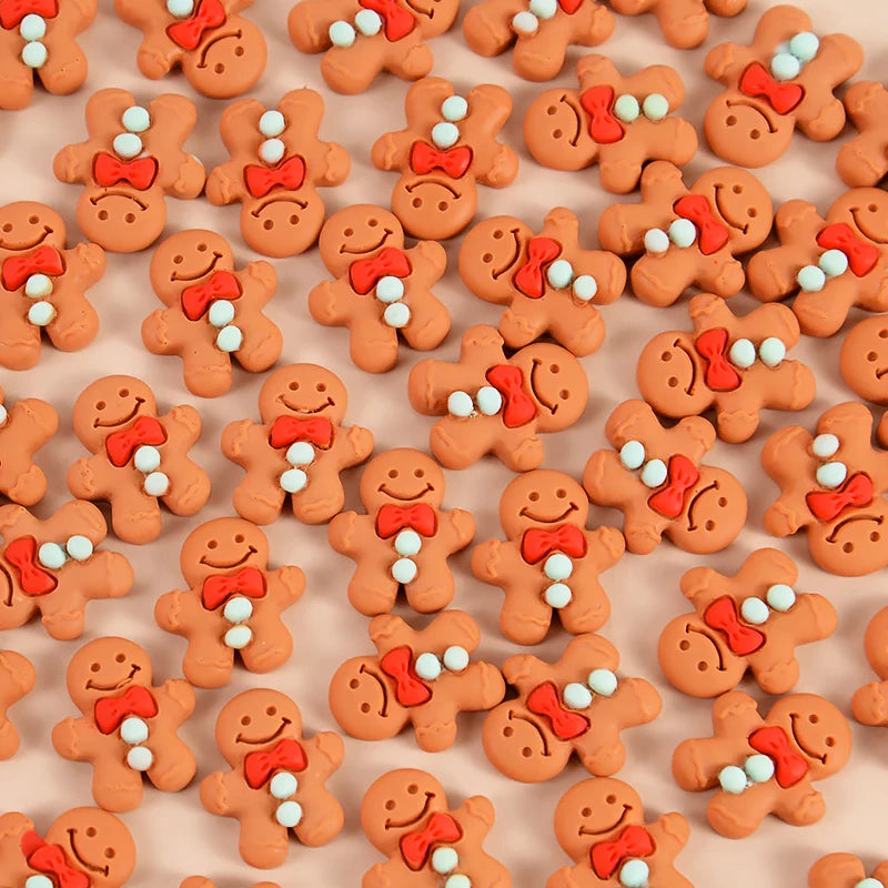 10/20pcs Mini Gingerbread Man Christmas Decorations