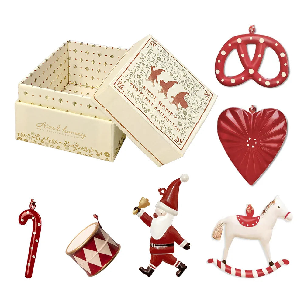 Charming Double-Sided Metal Christmas Tree Ornaments - Image 14