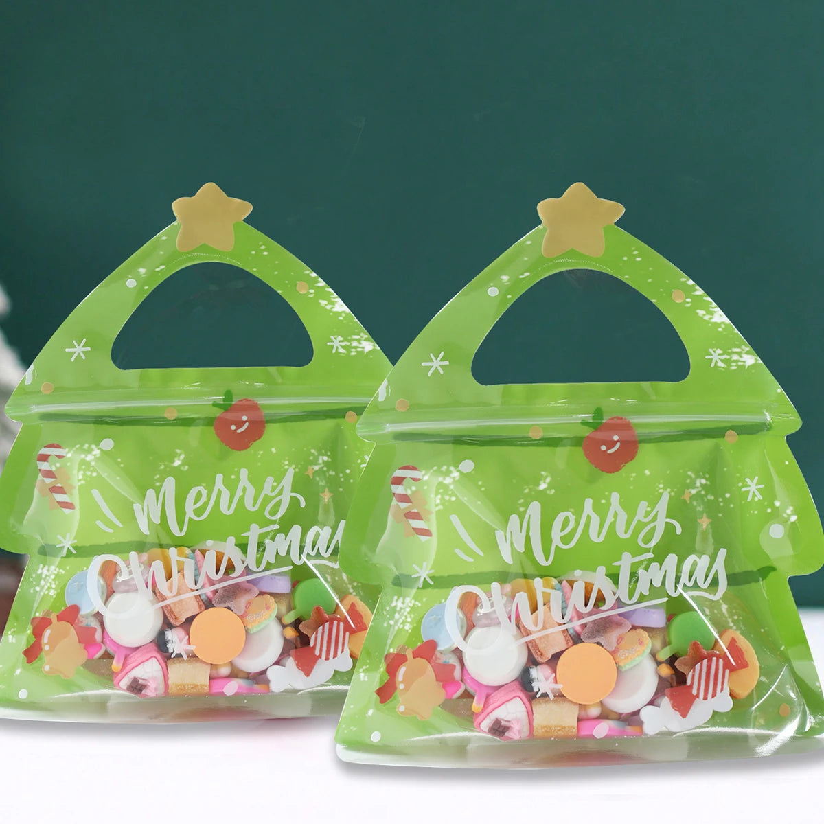 5PCS Festive Christmas Candy Bags for Holiday Cheer - Image 7