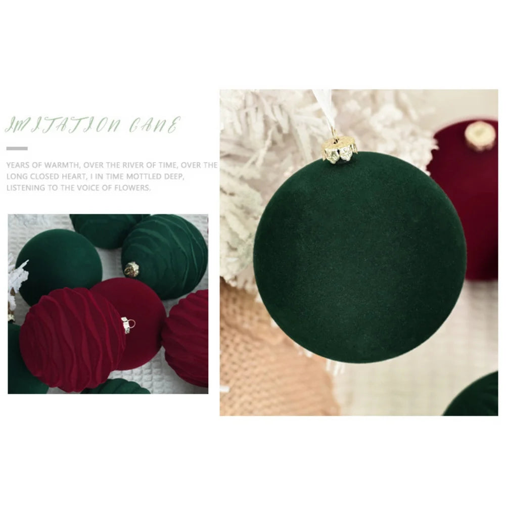 12-Pack Velvet Christmas Tree Ornaments - Elegant Décor - Image 7