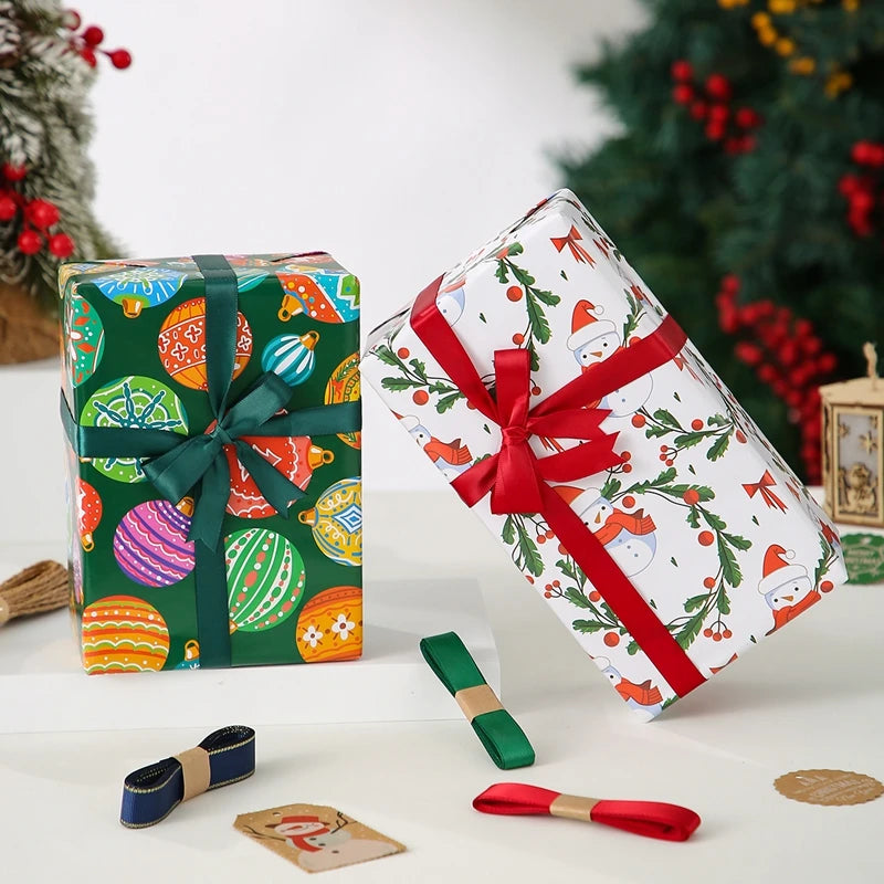 Cheerful Christmas Gift Wrapping Paper for Home - Image 18