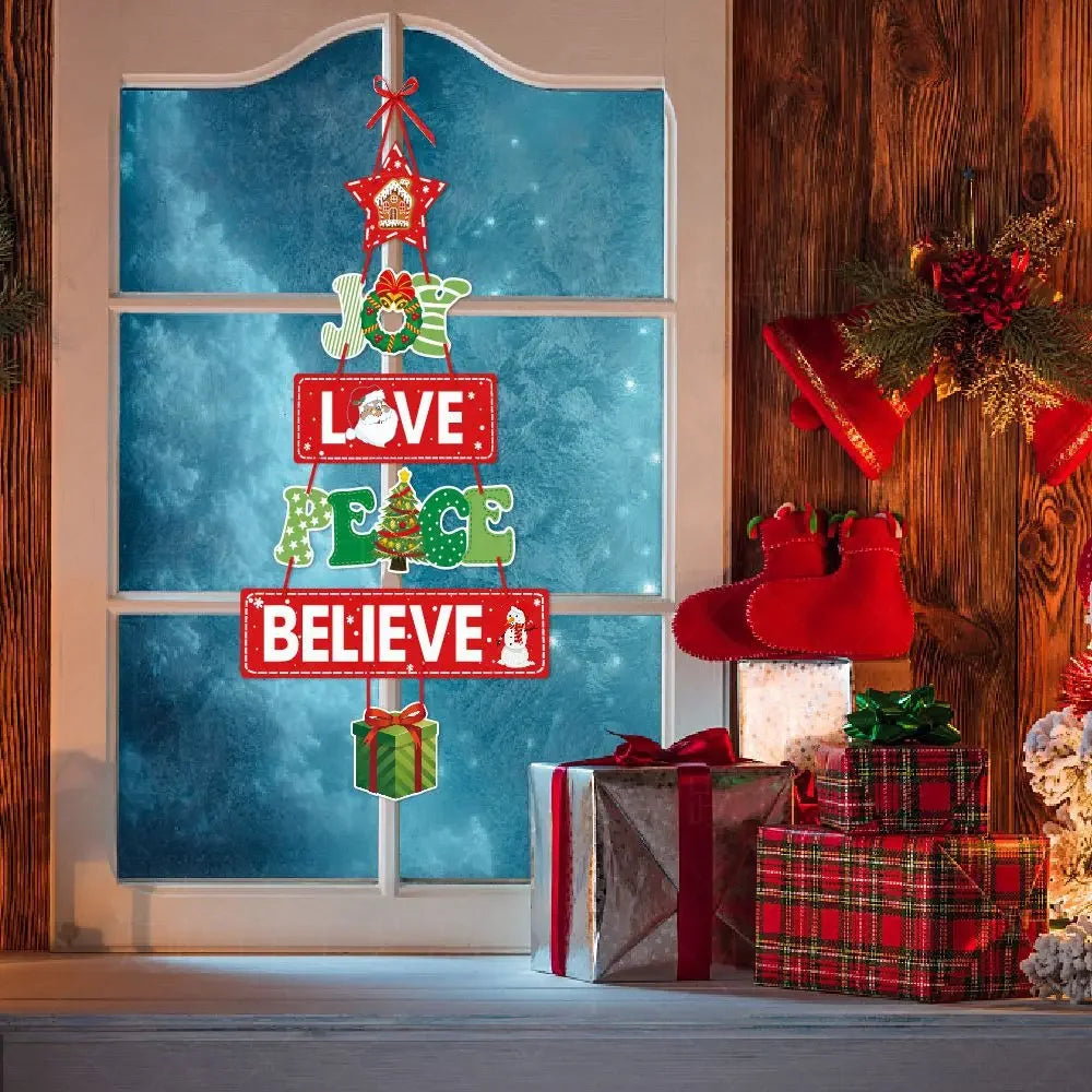 Charming Santa & Snowman Door Ornaments for Christmas - Image 5