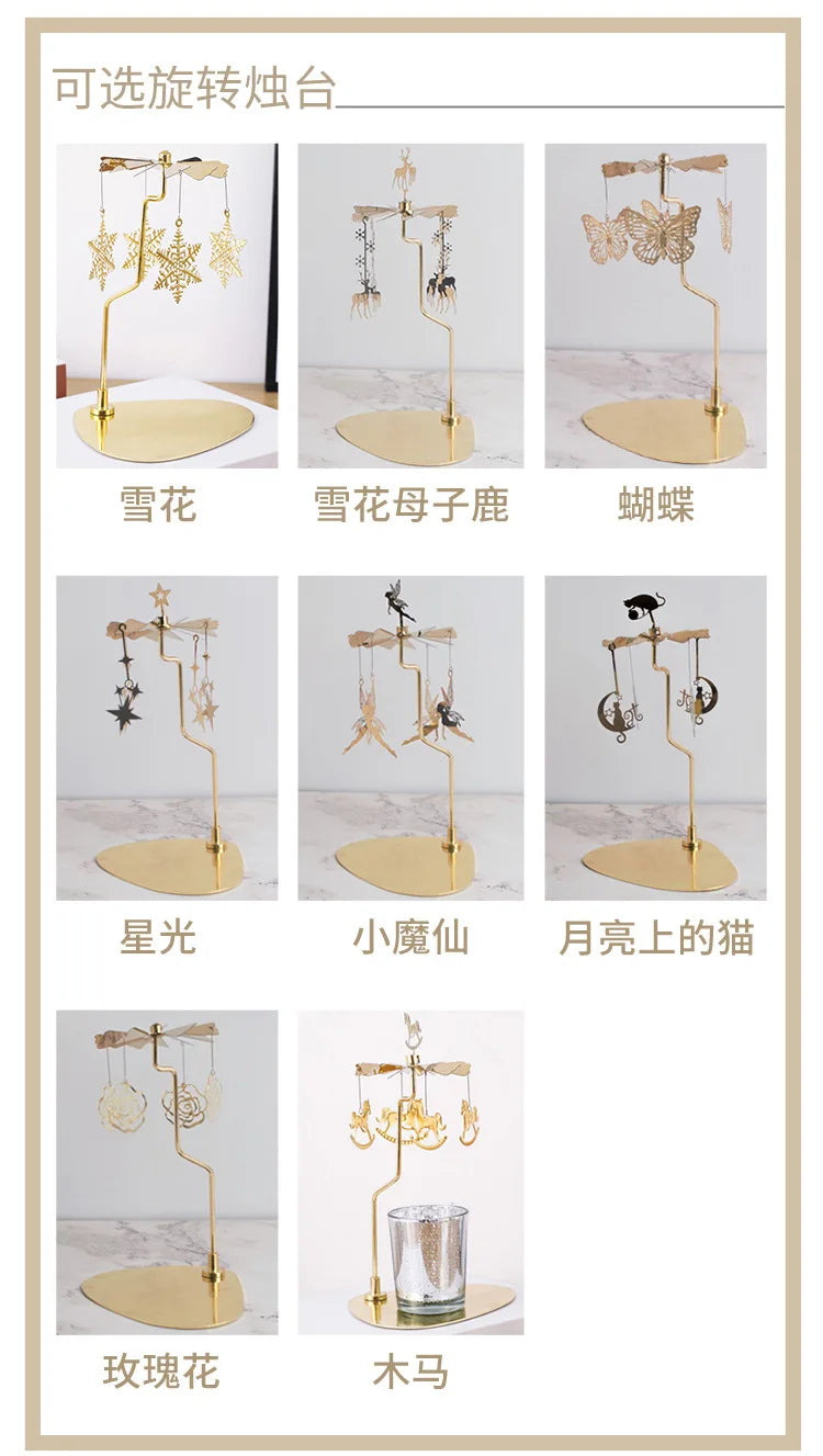 Elegant Rotating Triangle Tray Candle Holder for Christmas - Image 50