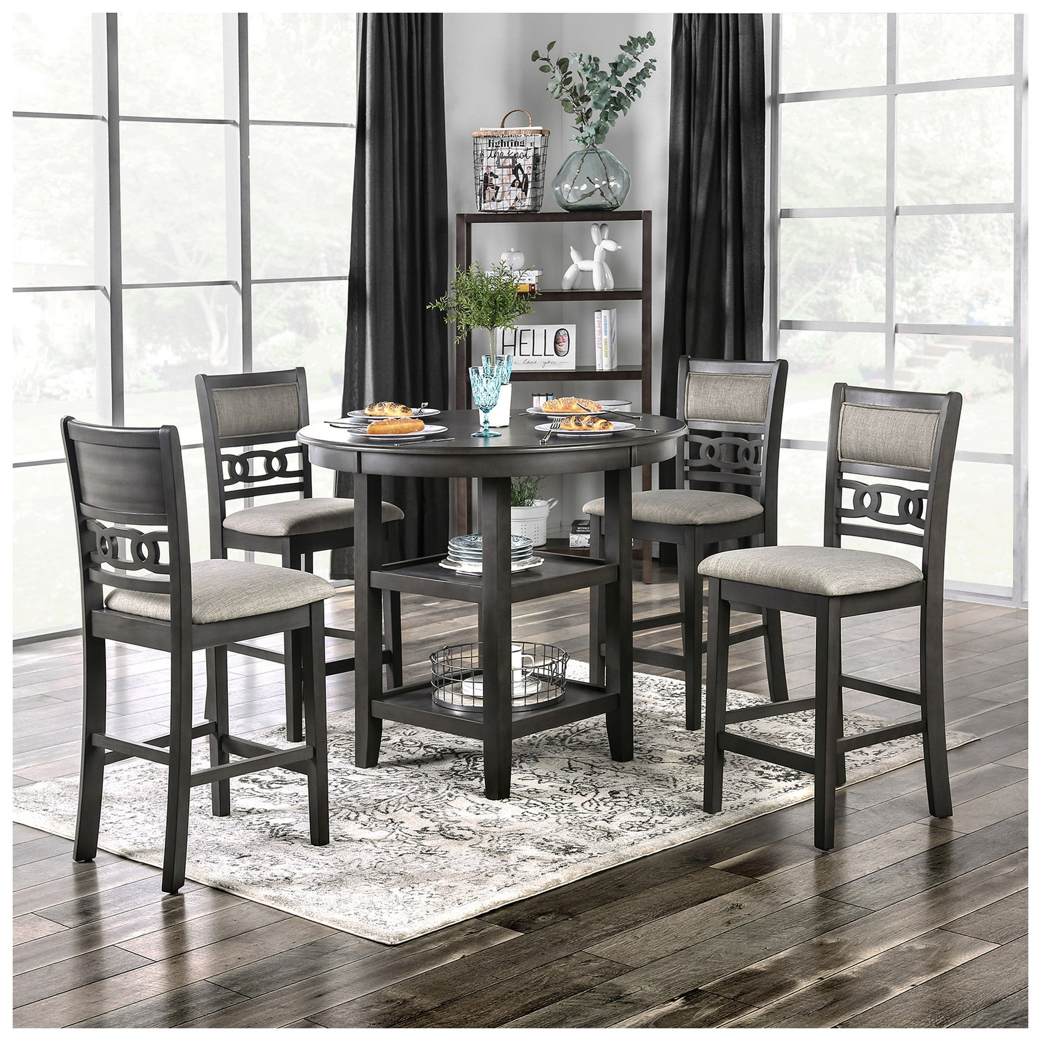 Furniture of America Milly 5 Pc. Counter Ht. Set