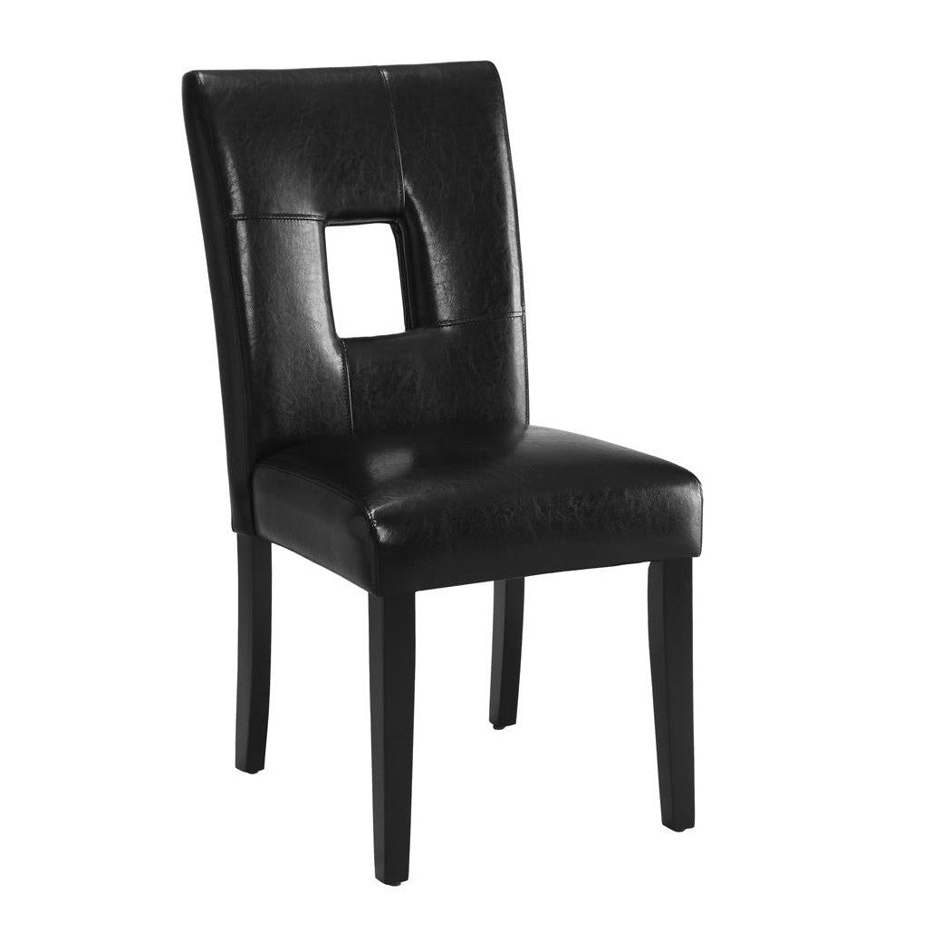 Black Shannon Open Back Upholstered Dining Chair (X1) by Coaster