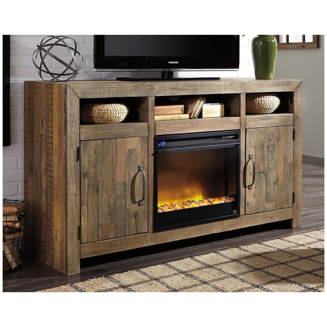 Mueble TV Landocken 83 con Chimenea Eléctrica – Beck's Furniture