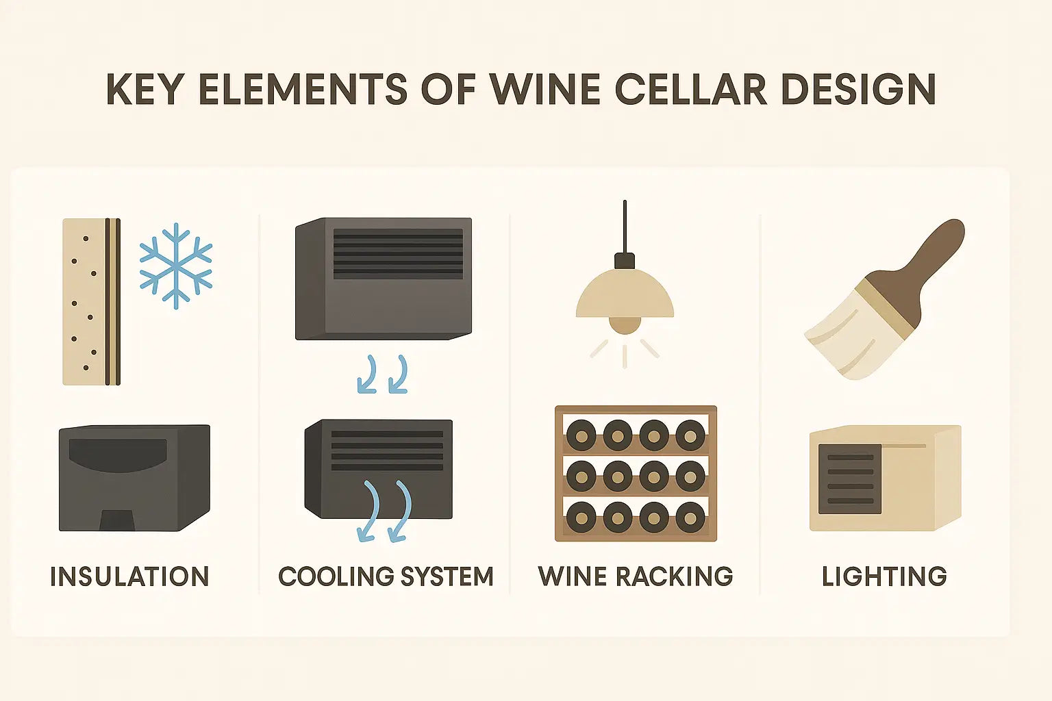 Key components of a successful wine cellar design