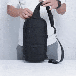 Waterproof USB Anti-theft Bag Men Oxford Crossbody Shoulder Bag Sling Multifunction Short Travel Messenger Chest Pack