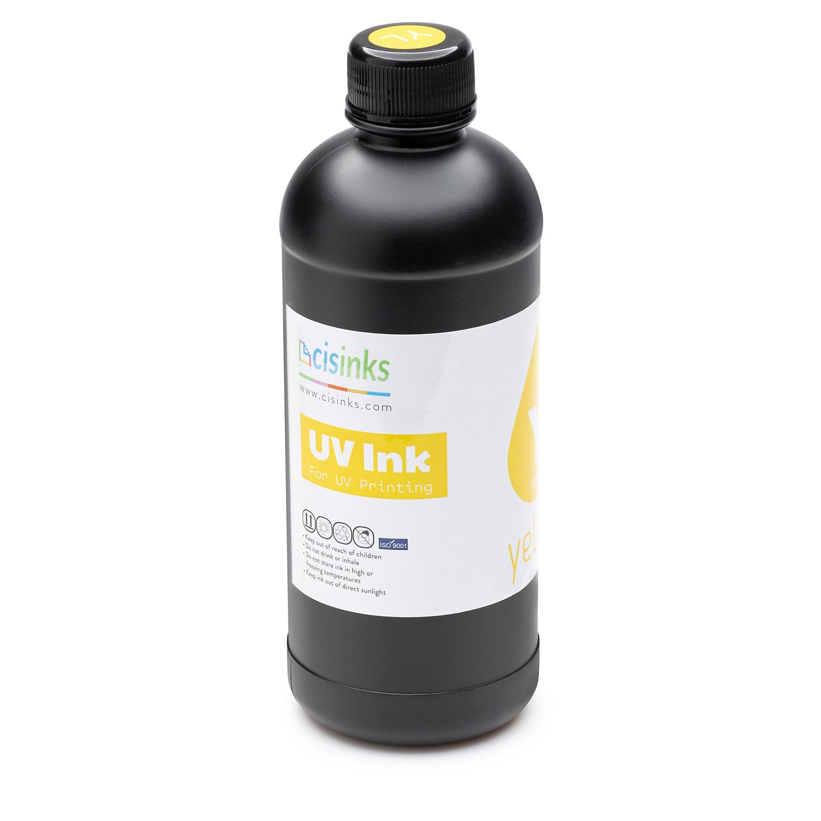 Soft UV DTF Transfer Printer Ink 500mL Yellow Bottle Refill Soft Ink Premium Ultraviolet Curable Direct to Film Printing AB Film Sticker Decal Custom Logo Branding Drink Glass Bottles, Phone Cases, ETC