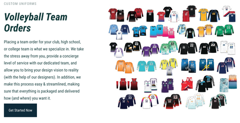 Volleyball-Specific Custom Uniforms, Jerseys, and Apparel