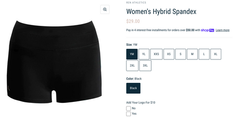 Women's Volleyball Hybrid Spandex Shorts - Hybrid