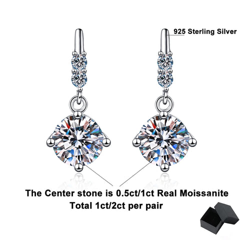 Moissanite Drop Earrings