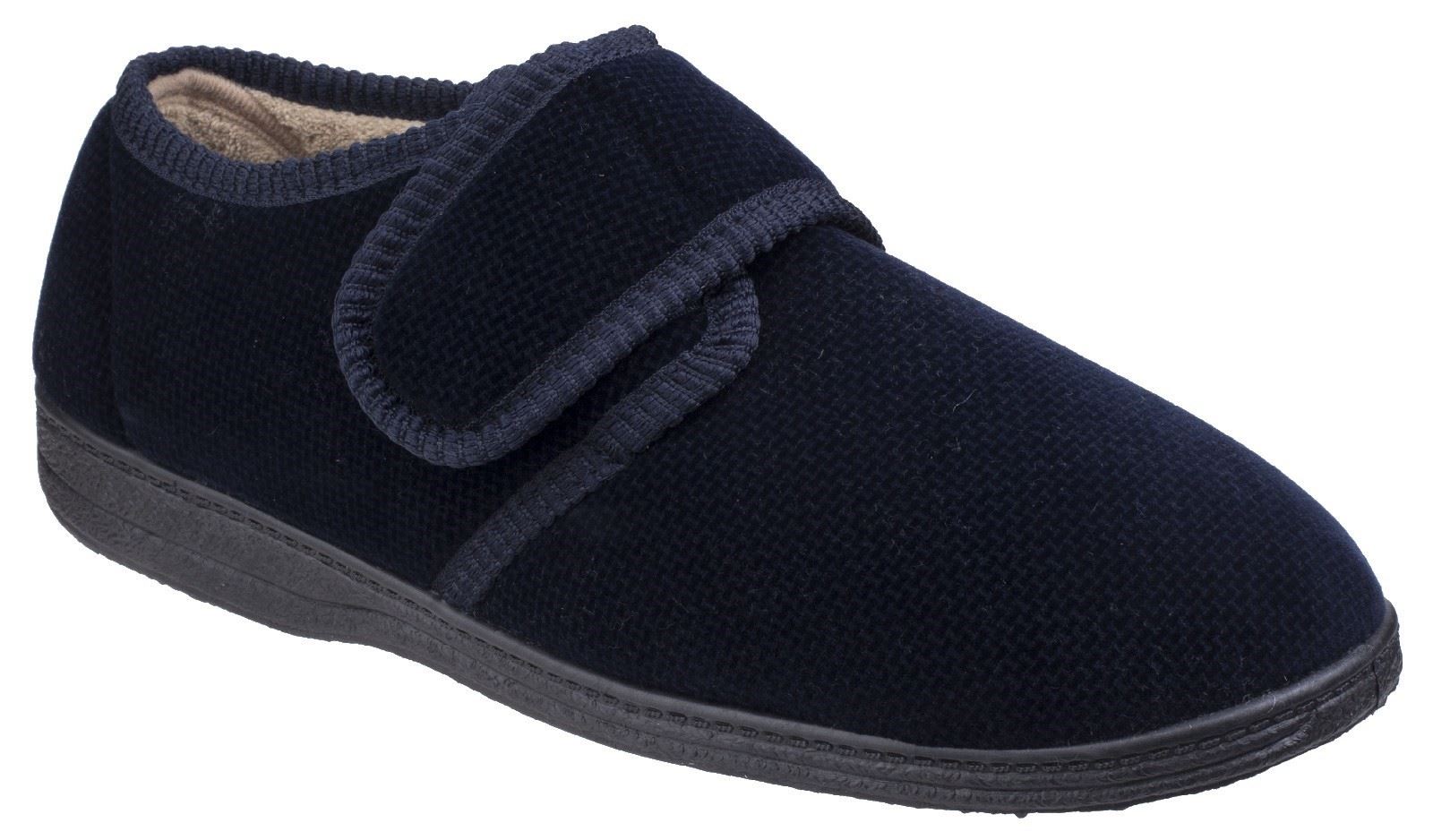 Fleet & Foster Sam Touch Fastening Slippers – Foot Box