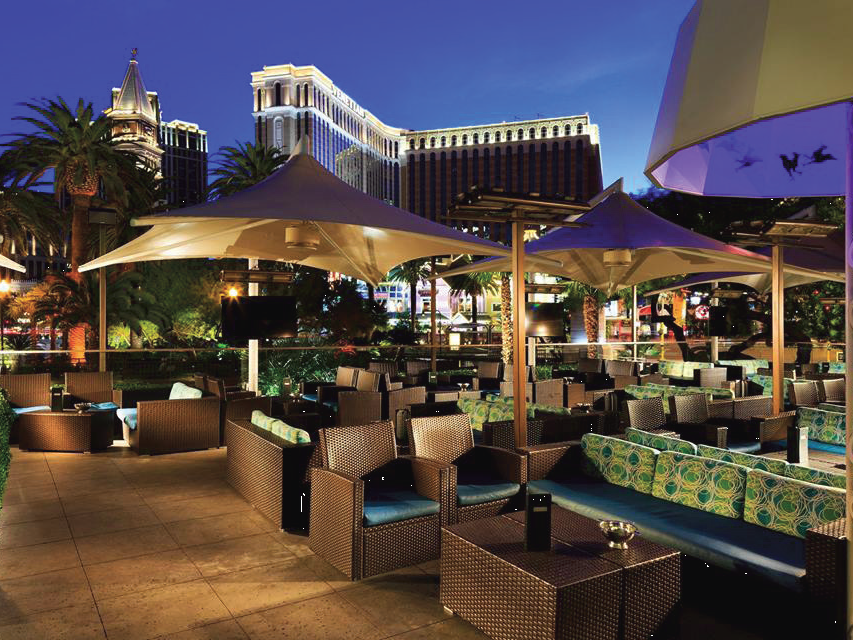 Misting system in use at a resort in Las Vegas