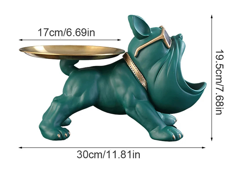 Bulldog Figurine Dog Statue Storage Box - Image 7