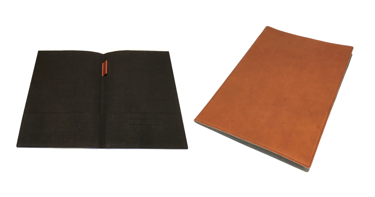 Leather portfolios for work and organization