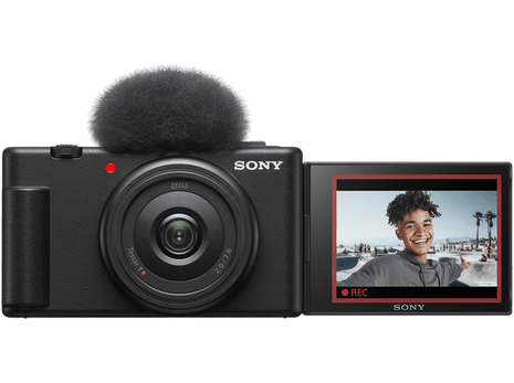 Cámara  Sony Vlog ZV-1F, Digital, Pantalla multiángulo, Vídeo 4K, Cámara  lenta, Micro, Funciones Vlog, Wifi, Bluetooth, Negra