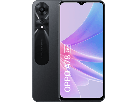 Móvil  OPPO A78 5G, Glowing Black, 128GB, 8GB RAM, 6.56 HD+, MediaTek  Dimensity 700, 5000 mAh, Android 13