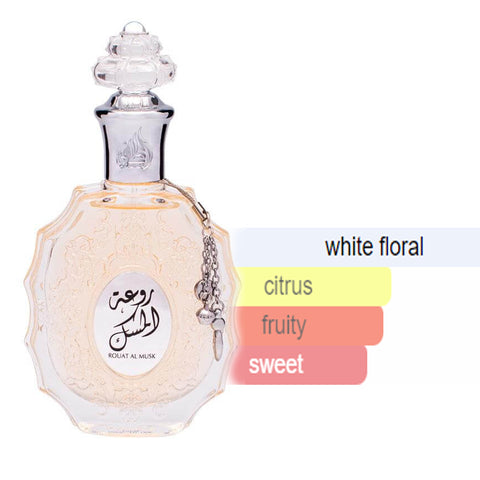 Rouat Al Musk Lattafa - White Floral, Citrus, equally fruity and Sweet