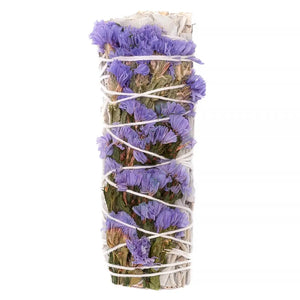 Lilac Statice, Sinuata, Floral Sage Wand - Sarimoire Wholesale