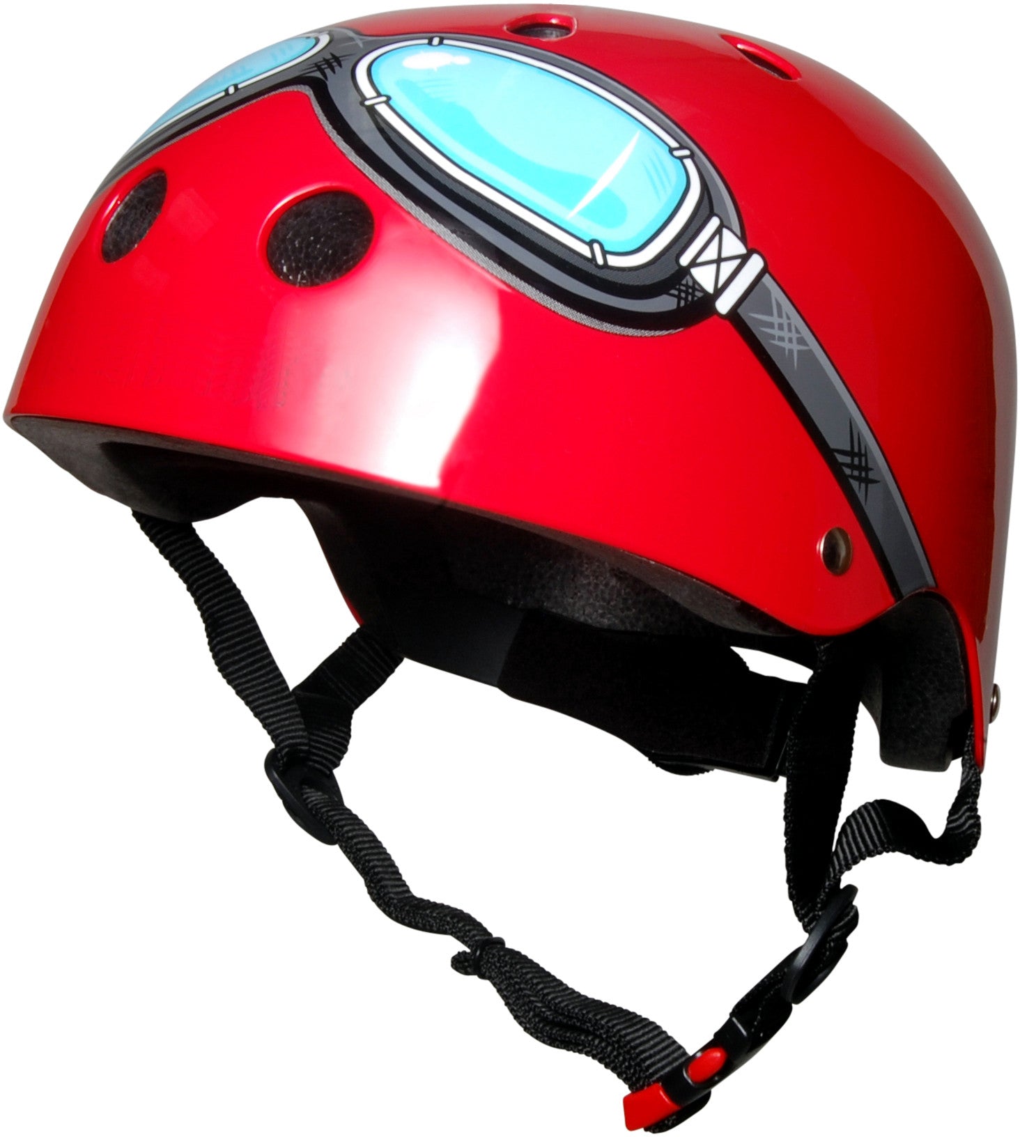 Kiddimoto Red Goggle Kids Helmet Upzy