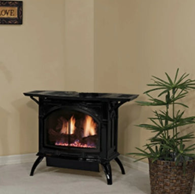 Empire DVP30CC Medium Cast Iron Direct Vent GAS Stove Natural GAS / Millivolt / Matte Black