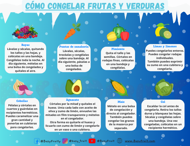 Cómo congelar fruta y verdura - Busyfruit