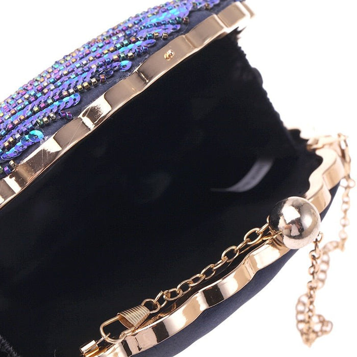 Luxy Moon Shell Clutch Purse