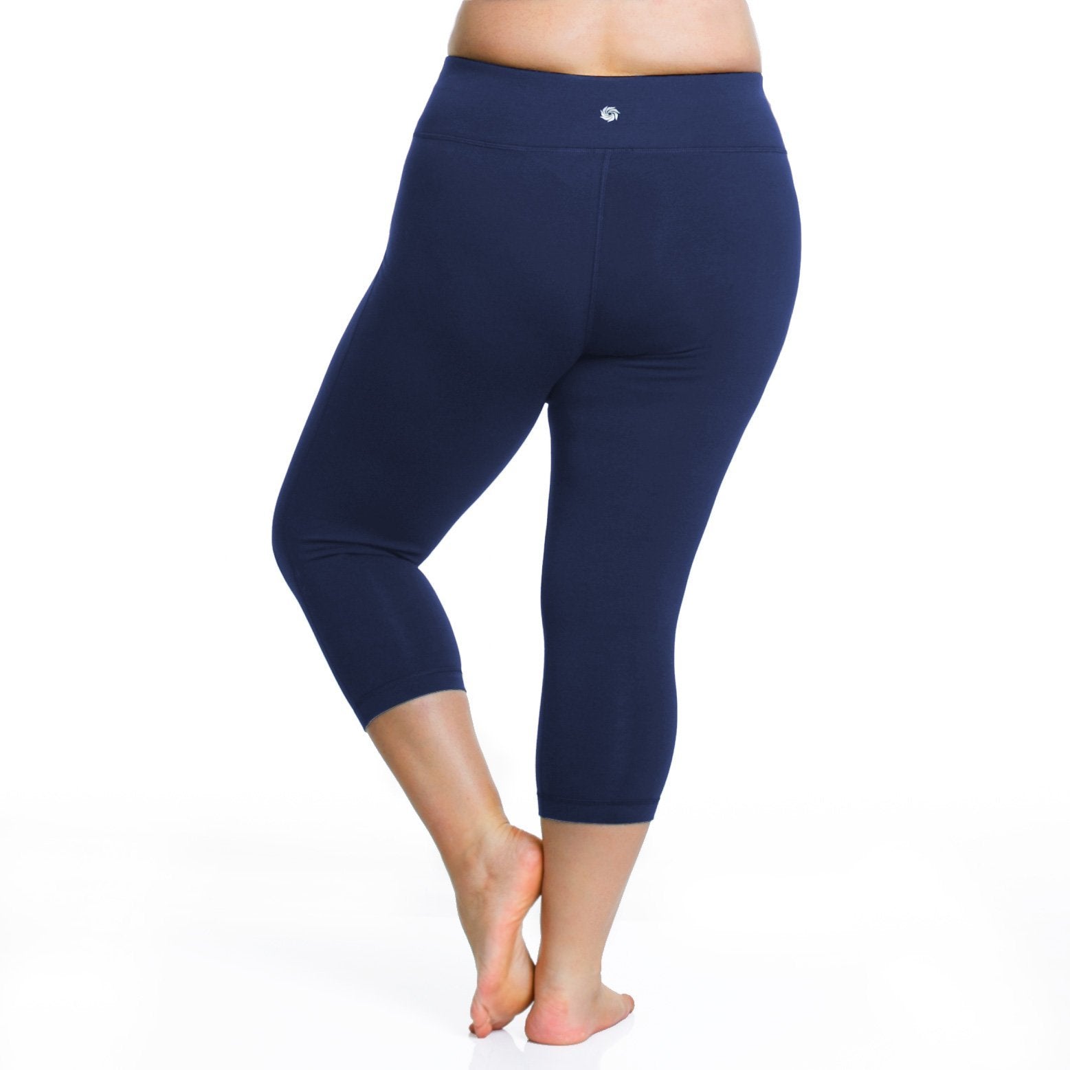 Plus Size Capri Leggings for Women Yoga Bottom Capris Pants High Waisted  Cutout Hem Solid Color Compression Shorts (X-Large, Gray)