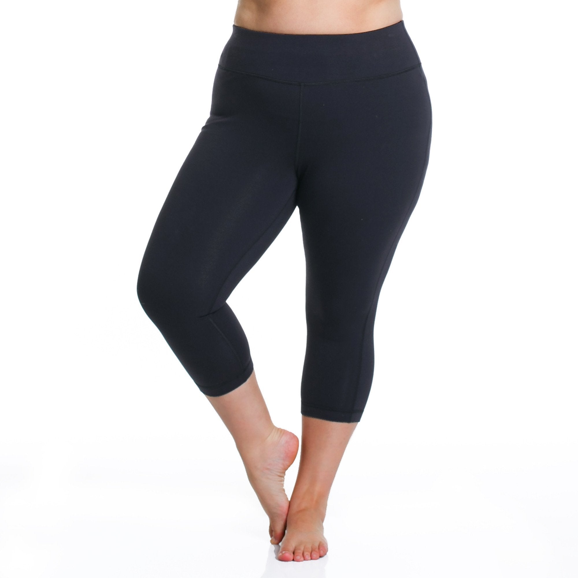 Women Yoga Capris Leggings Cotton Spandex Crop Length Leggings Crop Pants  Activewear Leggings Workout Outfit 24 Inseam 