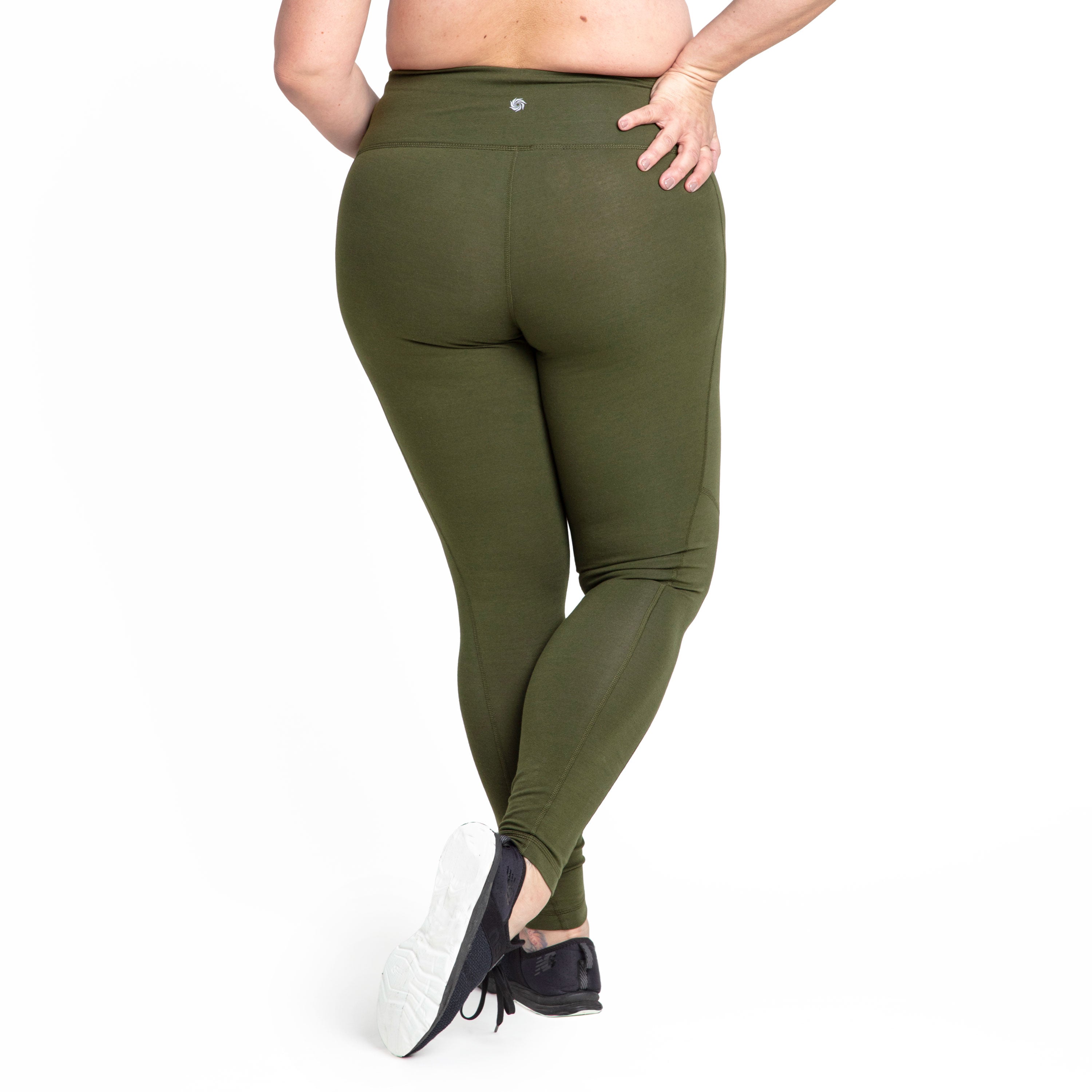 Women's Plus Size High Waisted Cotton Compression Leggings.  (7307982)
