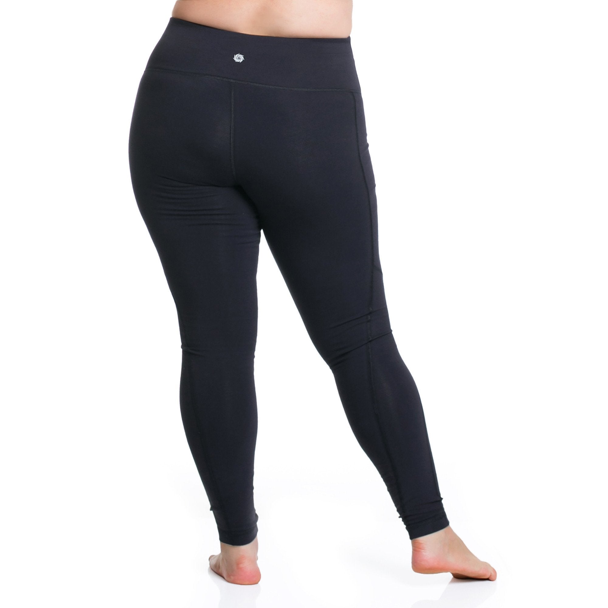 Plus size black, moto leggings with no front or back pockets. 68% cotton,  27% polyester, and 5% spandex. Sold in packs of six - Two XL, Two 2XL, Two  3XL. | 735010 | Wholesale Fashion Jewelry