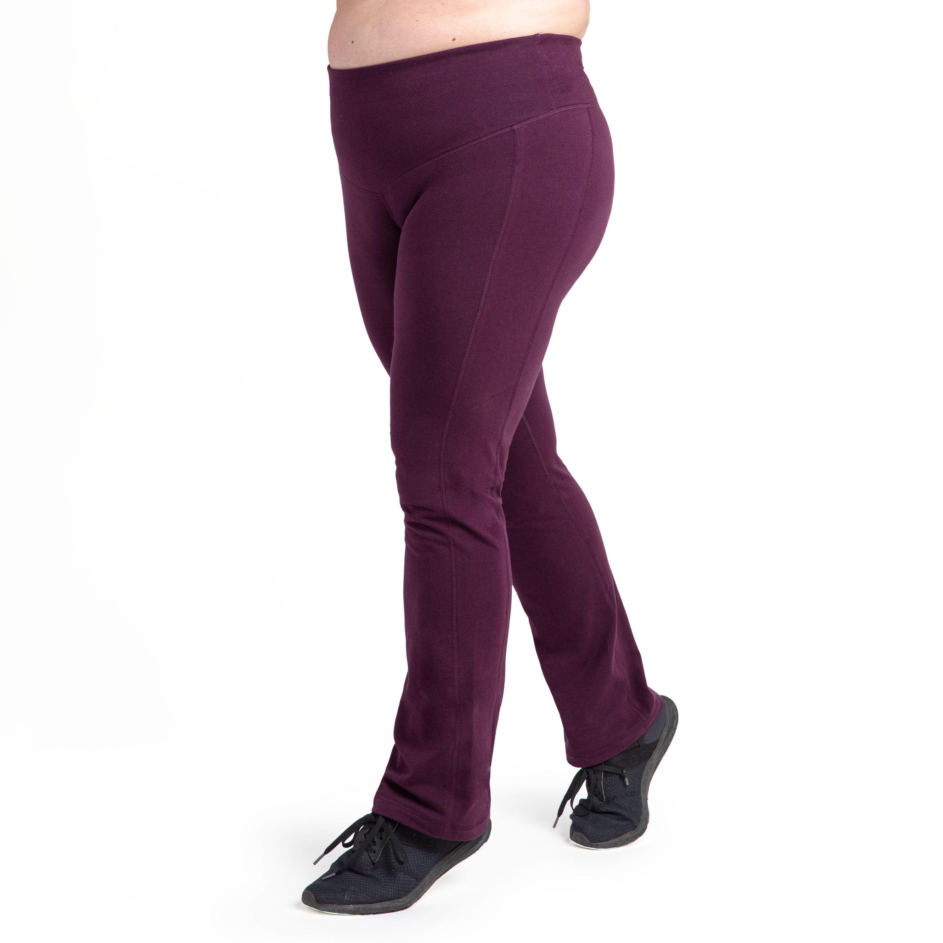 K-Deer Yoga Leggings Pants Stretch High Rise Quick Dry Floral Black Purple  Small - خمام نیوز
